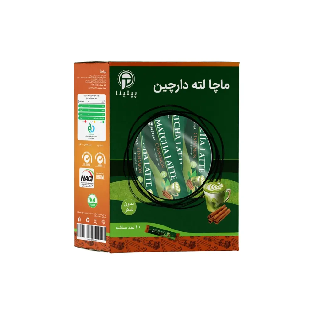 ماچا لته دارچین ساشه 10 عددی پپتینا