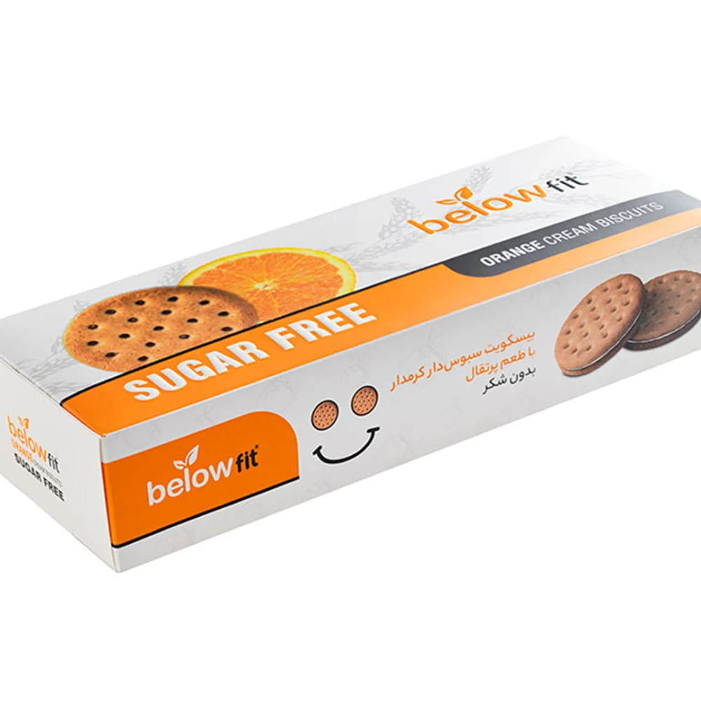 بیسکویت کرم دار پرتقالی بدون قند 450 گرمی بیلو