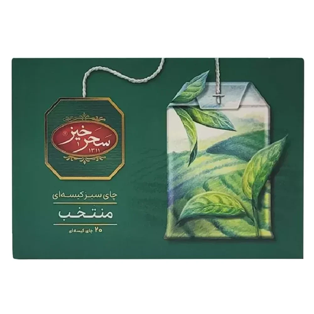 دمنوش چای سبز کیسه ای منتخب سحرخیز