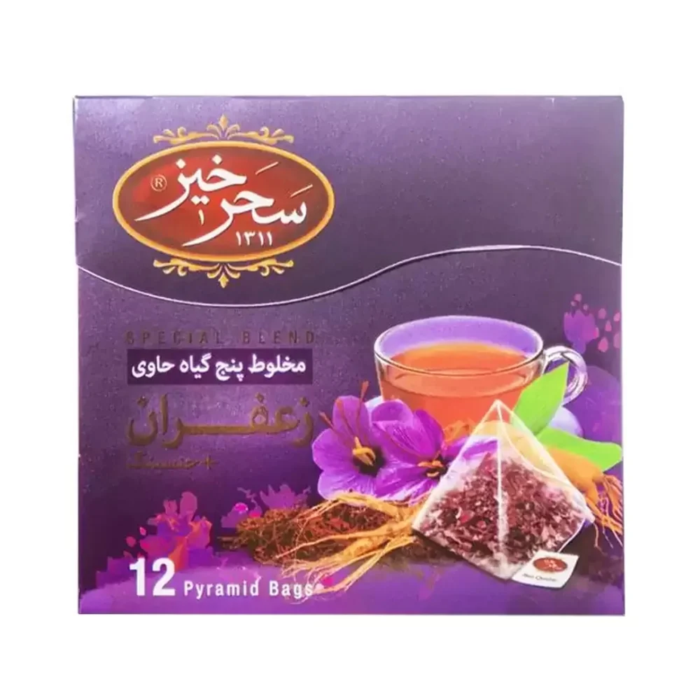 دمنوش مخلوط جینسینگ و زعفران سحرخیز