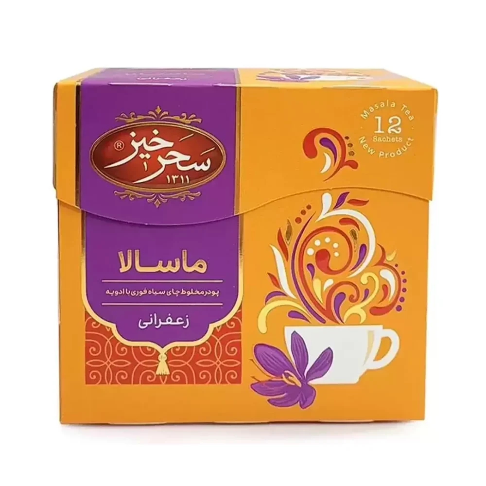 دمنوش چای ماسالا زعفرانی سحرخیز