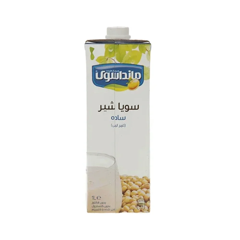 شیر سویا ساده یک لیتری مانداسوی